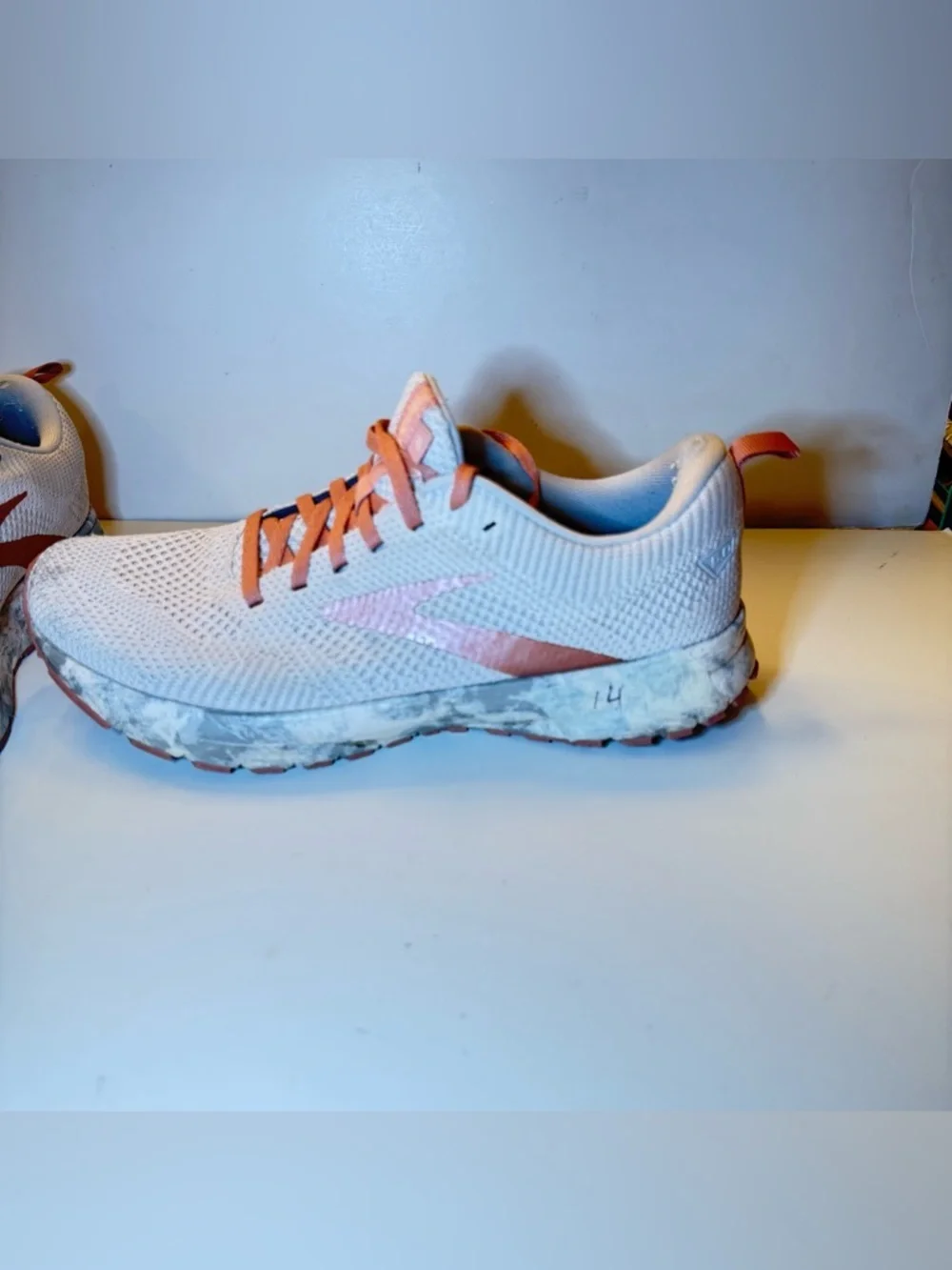 Brooks Women's Running Sneakers in Light Pink and Tan Accents